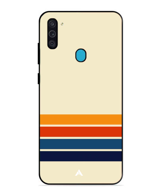 Stripe Pattern 12 Metal Back Cover Phone Case for Samsung Galaxy M11