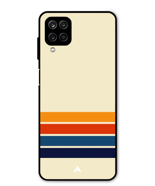 Stripe Pattern 12 Metal Back Cover Phone Case for Samsung Galaxy M12