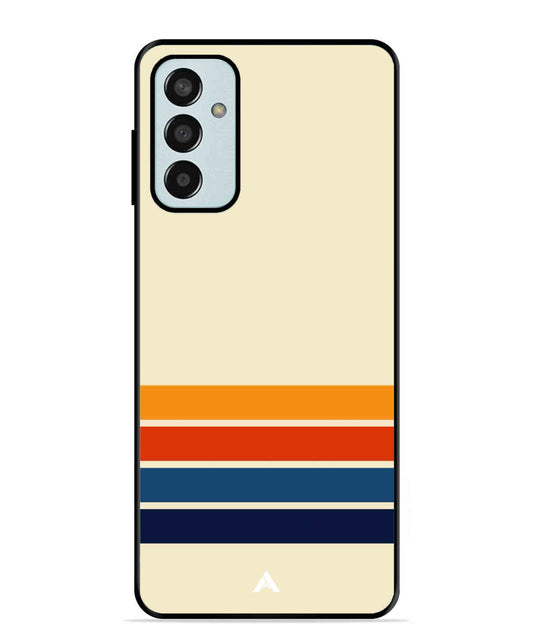 Stripe Pattern 12 Metal Back Cover Phone Case for Samsung Galaxy M13 4G