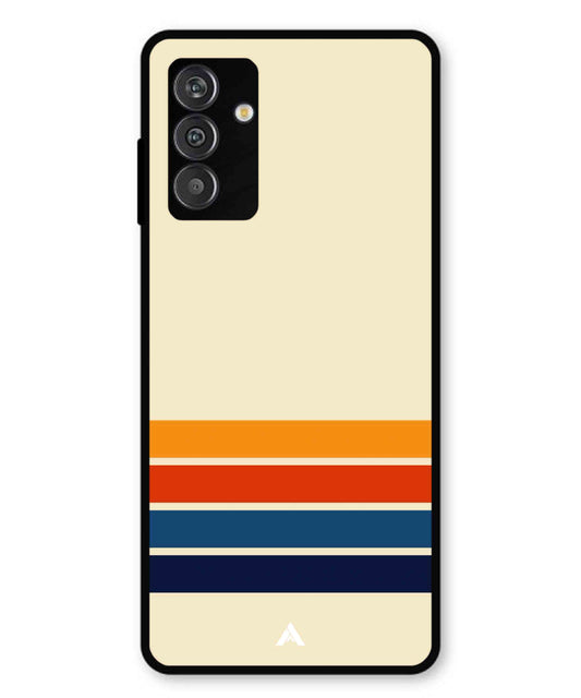 Stripe Pattern 12 Metal Back Cover Phone Case for Samsung Galaxy M14