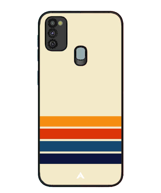 Stripe Pattern 12 Metal Back Cover Phone Case for Samsung Galaxy M30s