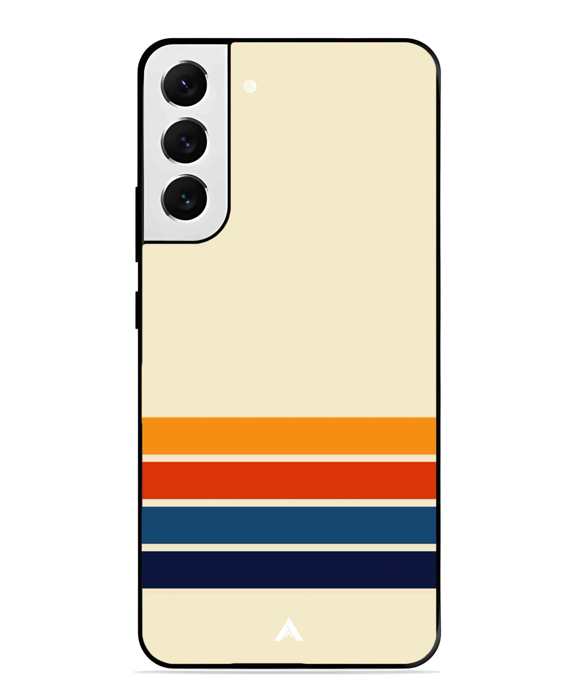 Stripe Pattern 12 Metal Back Cover Phone Case for Samsung Galaxy S22 Plus