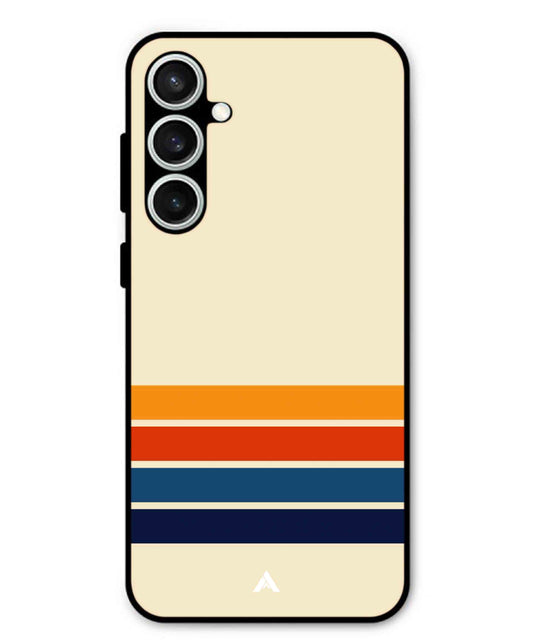 Stripe Pattern 12 Metal Back Cover Phone Case for Samsung Galaxy S23 Fe