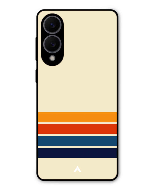 Stripe Pattern 12 Metal Back Cover Phone Case for Samsung Galaxy S25 Edge
