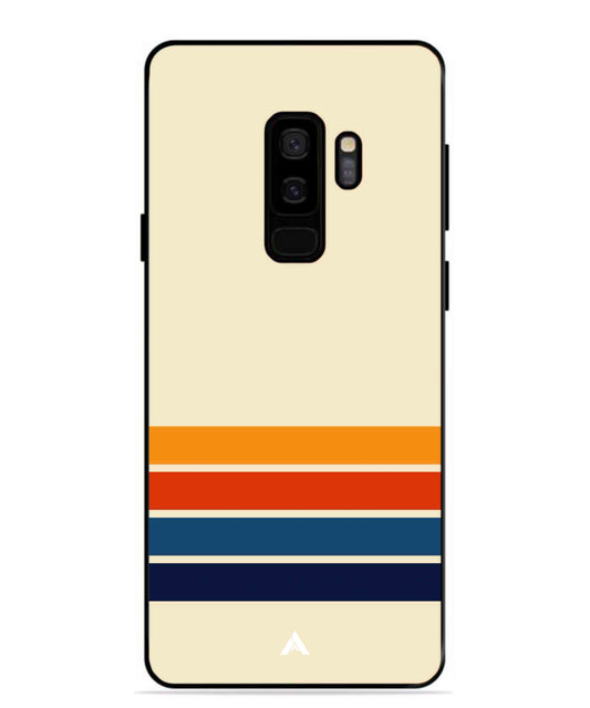 Stripe Pattern 12 Metal Back Cover Phone Case for Samsung Galaxy S9 Plus