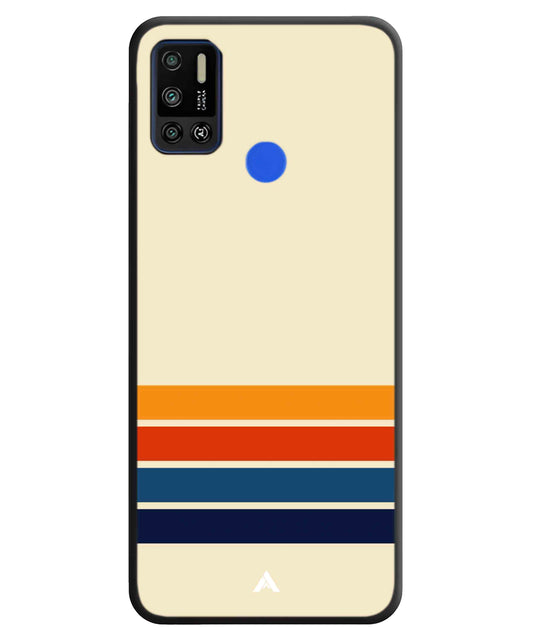 Stripe Pattern 12 Metal Back Cover Phone Case for Tecno Spark 6 Air