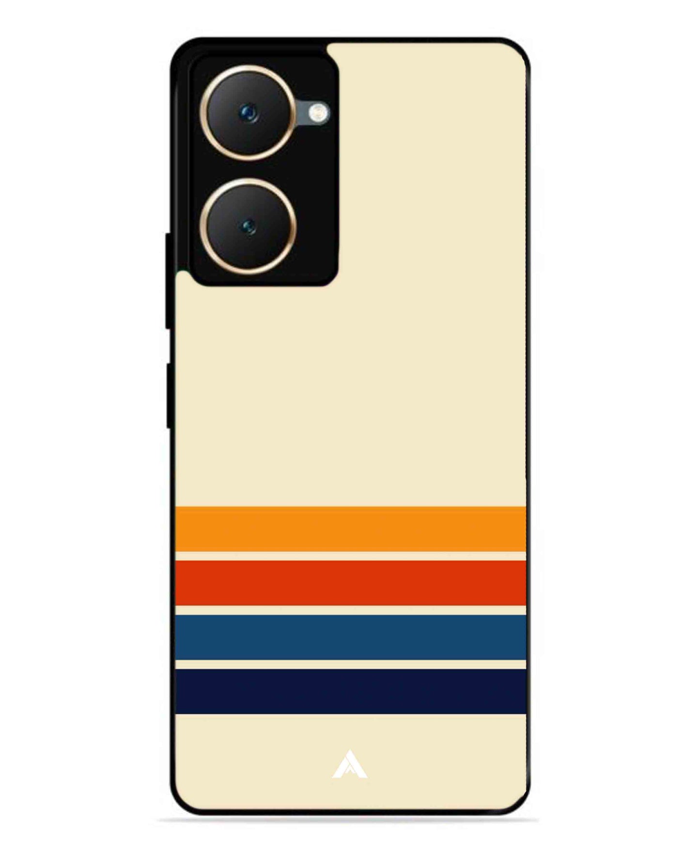 Stripe Pattern 12 Metal Back Cover Phone Case for Vivo T3 Lite