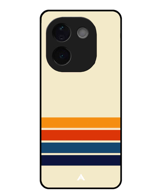 Stripe Pattern 12 Metal Back Cover Phone Case for Vivo T3 Pro