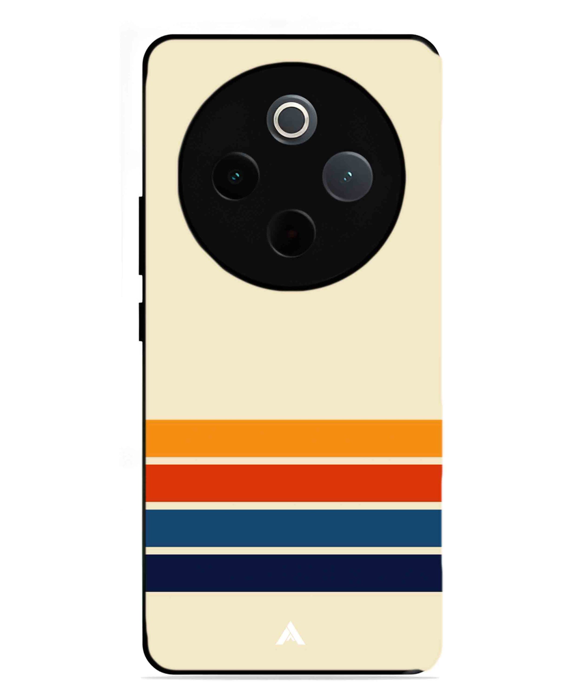 Stripe Pattern 12 Metal Back Cover Phone Case for Vivo T4