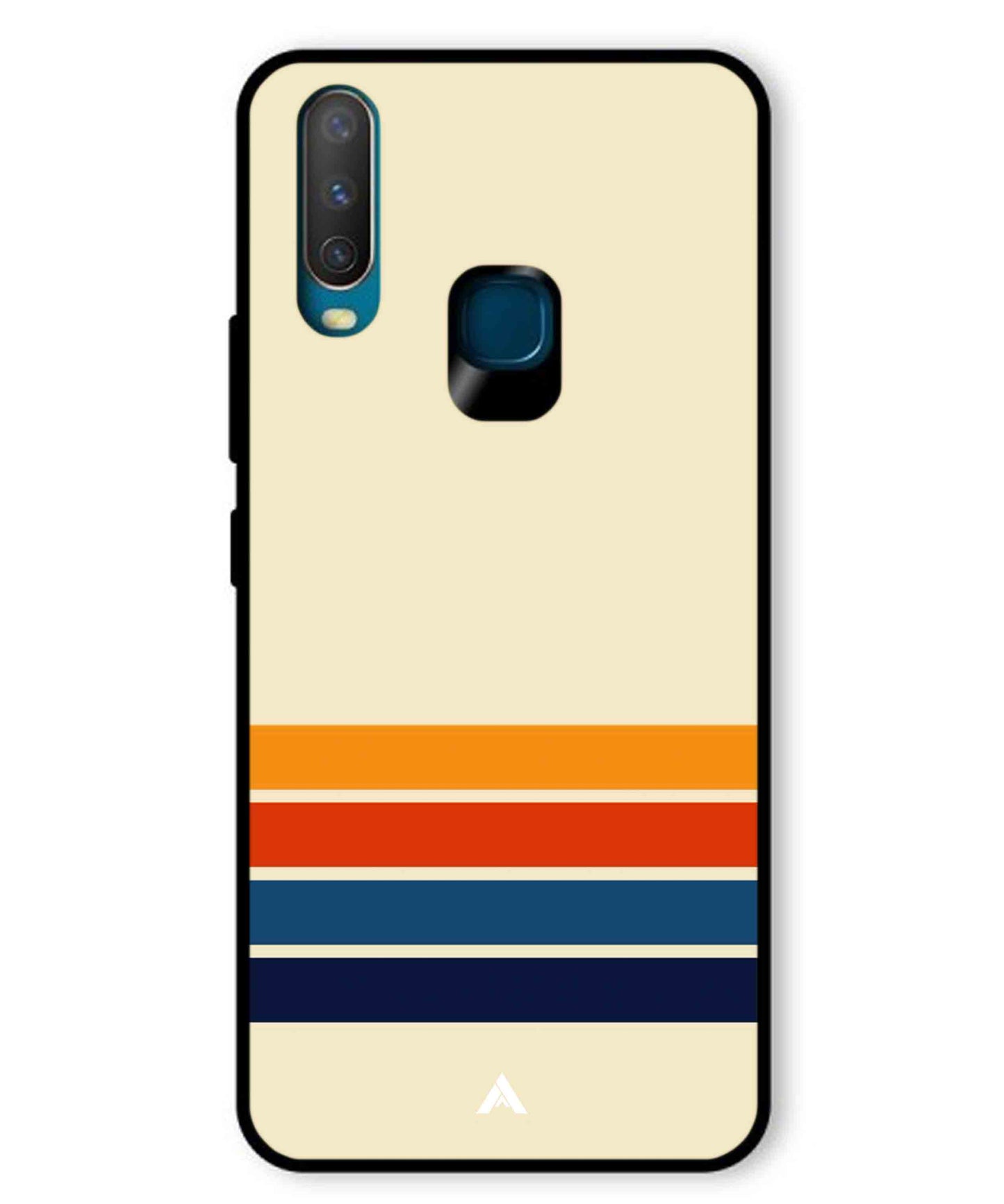 Stripe Pattern 12 Metal Back Cover Phone Case for Vivo U10