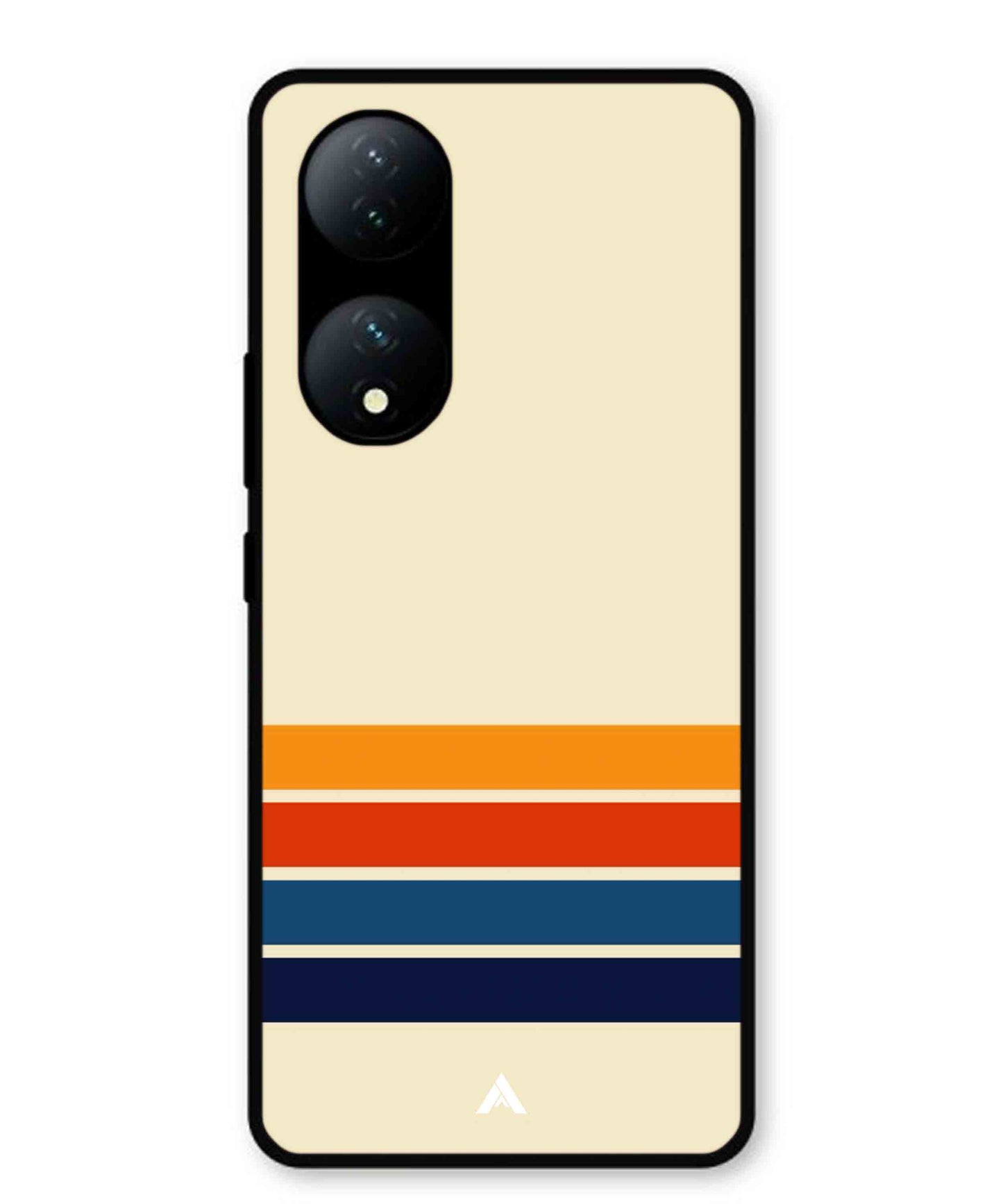 Stripe Pattern 12 Metal Back Cover Phone Case for Vivo Y100