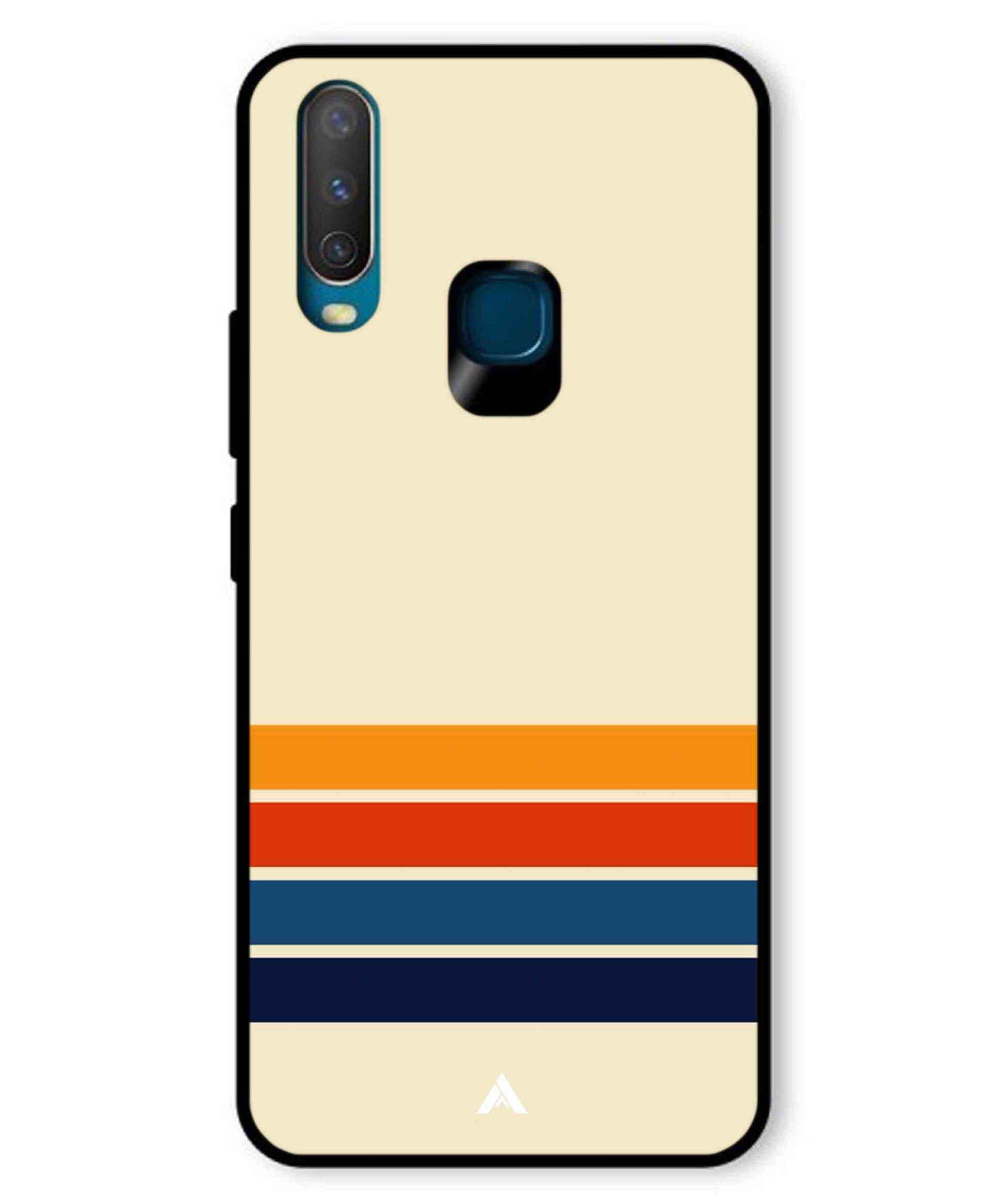 Stripe Pattern 12 Metal Back Cover Phone Case for Vivo Y17