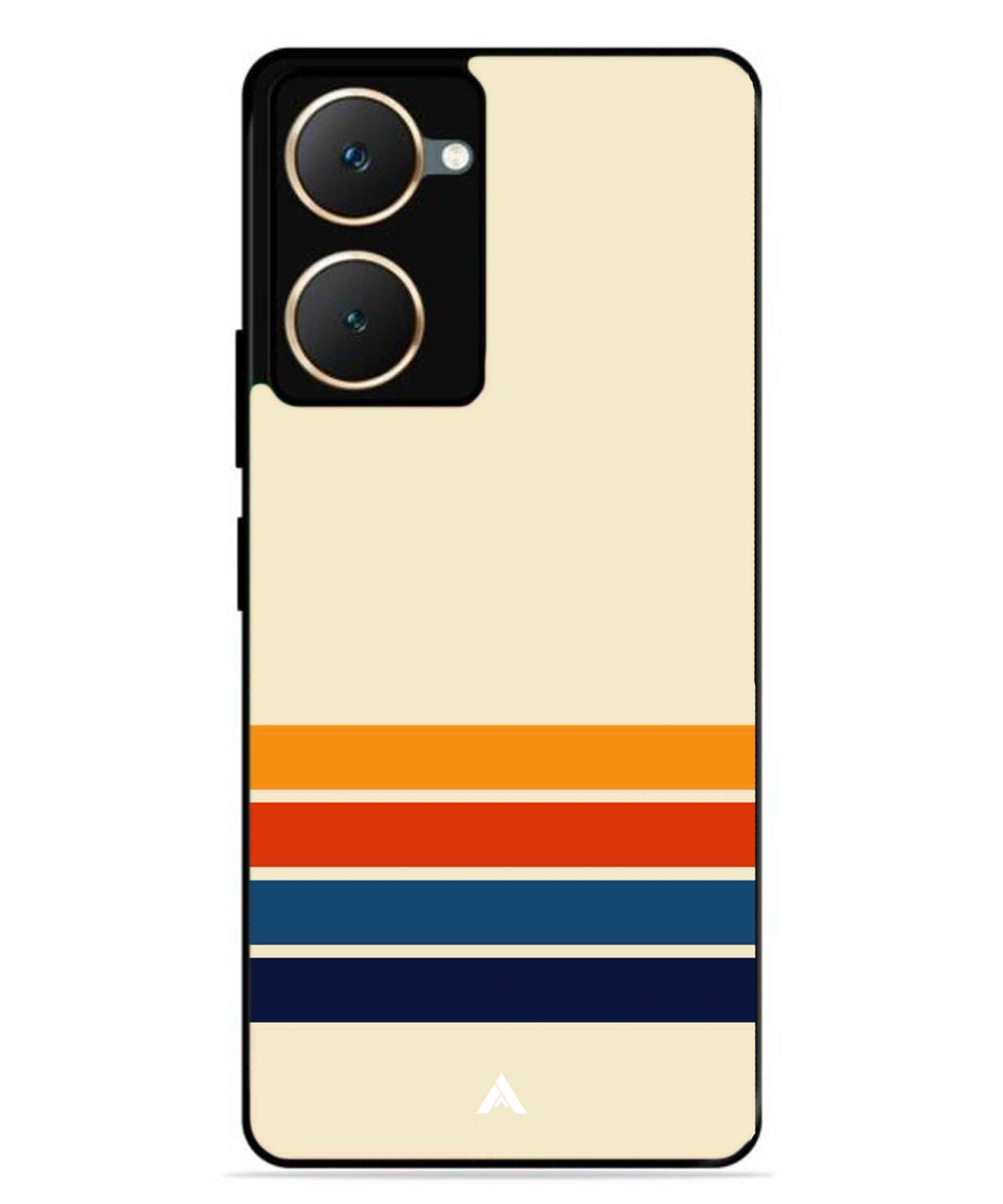 Stripe Pattern 12 Metal Back Cover Phone Case for Vivo Y18e