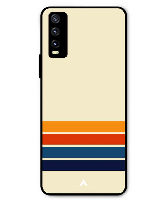 Stripe Pattern 12 Metal Back Cover Phone Case for Vivo Y20