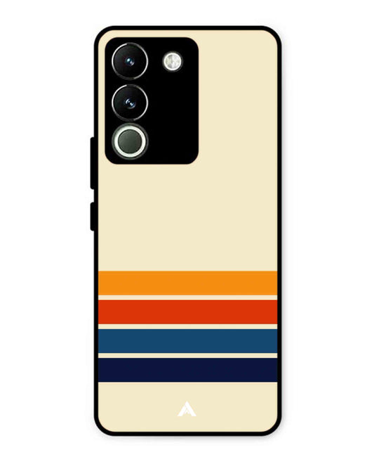 Stripe Pattern 12 Metal Back Cover Phone Case for Vivo Y200