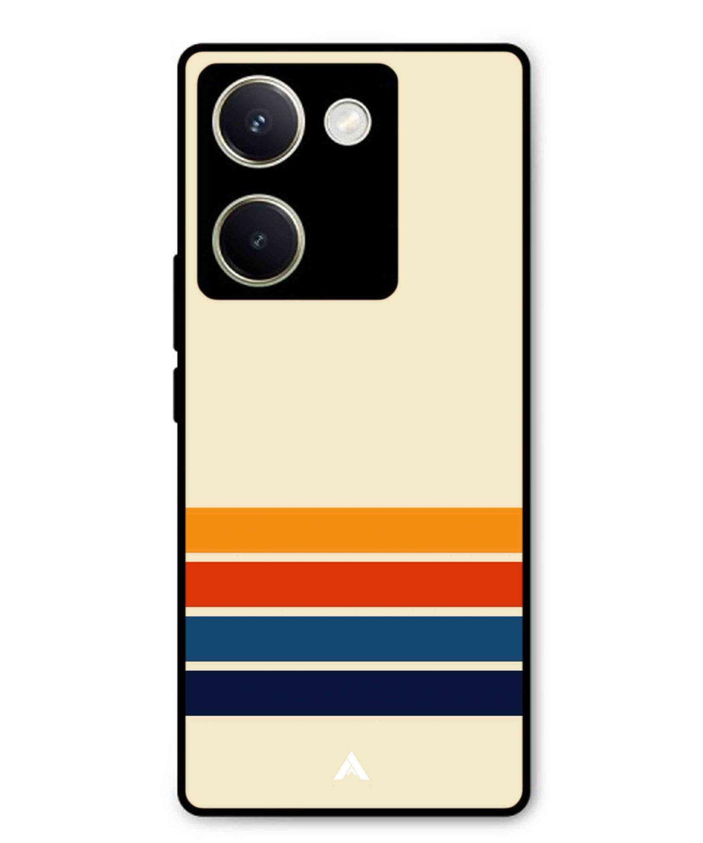 Stripe Pattern 12 Metal Back Cover Phone Case for Vivo Y200 Pro