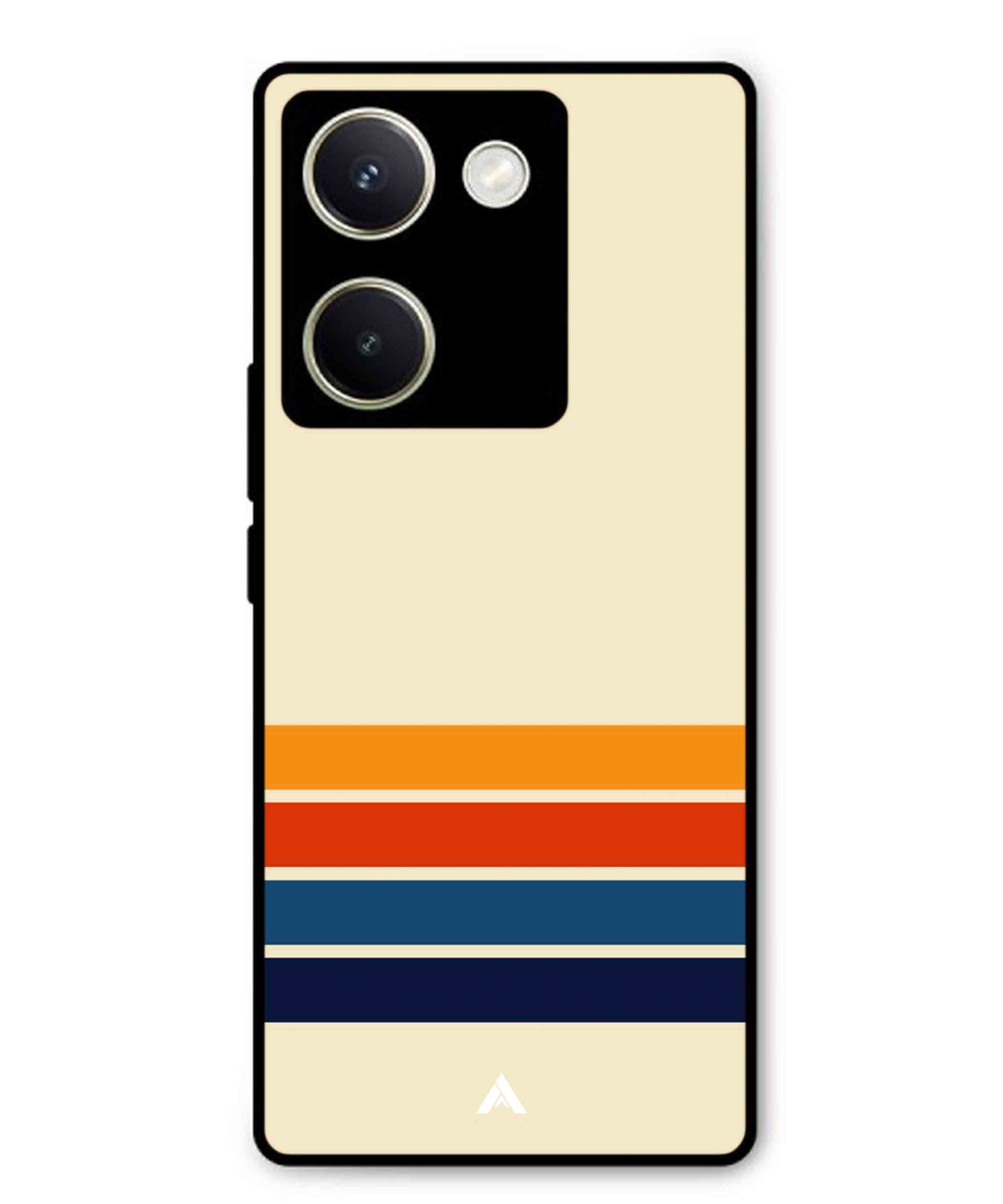 Stripe Pattern 12 Metal Back Cover Phone Case for Vivo Y200 Pro