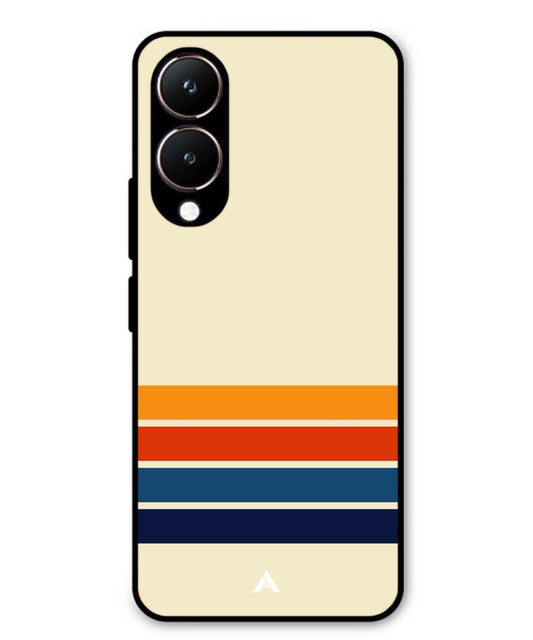 Stripe Pattern 12 Metal Back Cover Phone Case for Vivo Y28