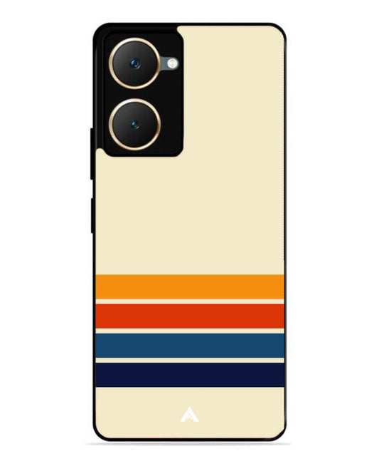 Stripe Pattern 12 Metal Back Cover Phone Case for Vivo Y28s