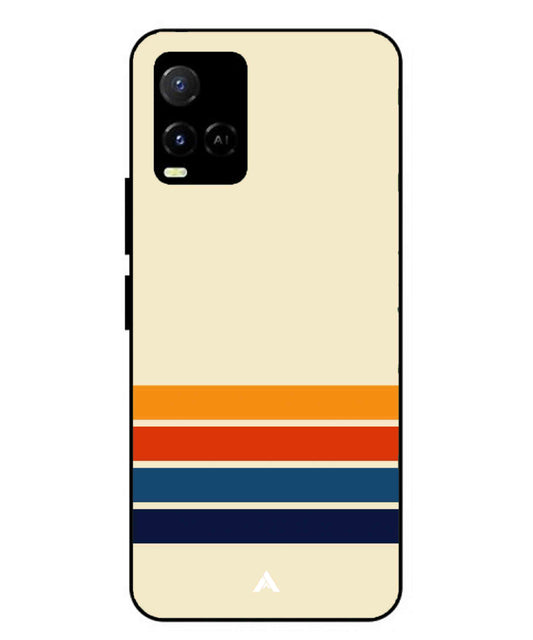 Stripe Pattern 12 Metal Back Cover Phone Case for Vivo Y36