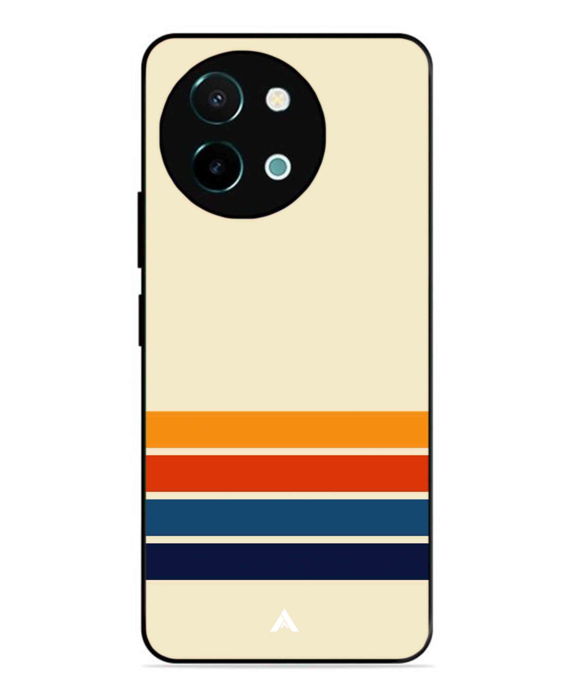 Stripe Pattern 12 Metal Back Cover Phone Case for Vivo Y38