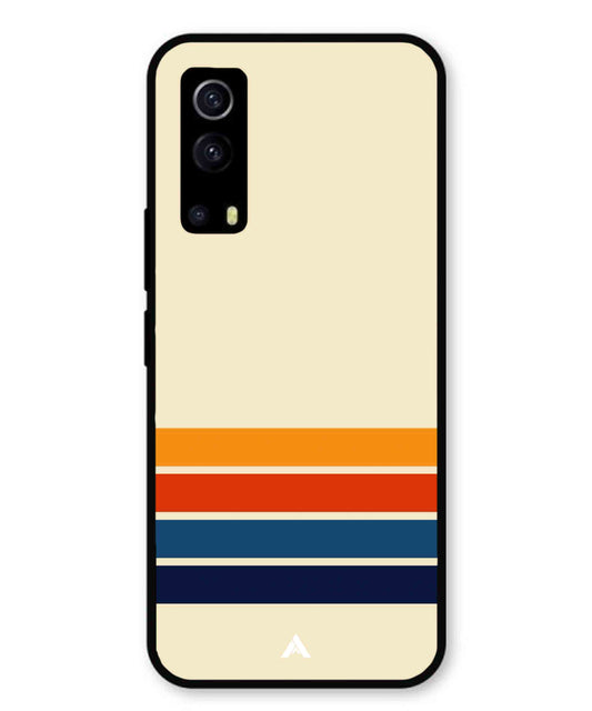 Stripe Pattern 12 Metal Back Cover Phone Case for Vivo Y53s