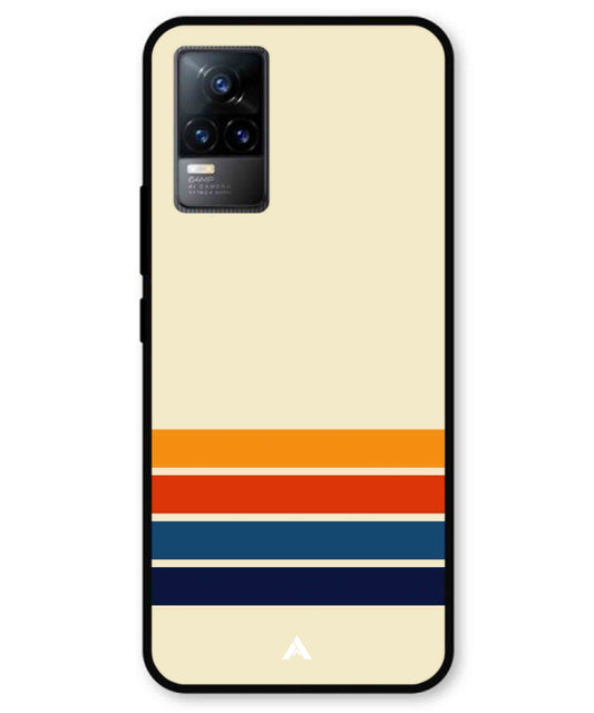 Stripe Pattern 12 Metal Back Cover Phone Case for Vivo Y73