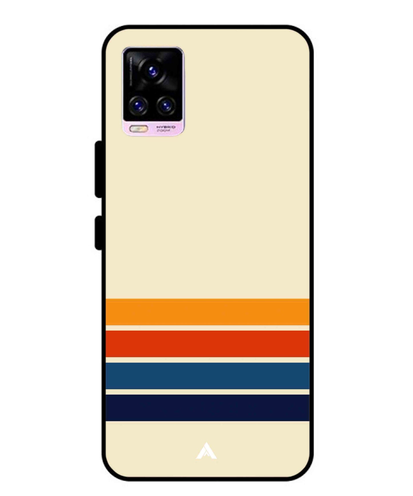 Stripe Pattern 12 Metal Back Cover Phone Case for Vivo v20 Pro