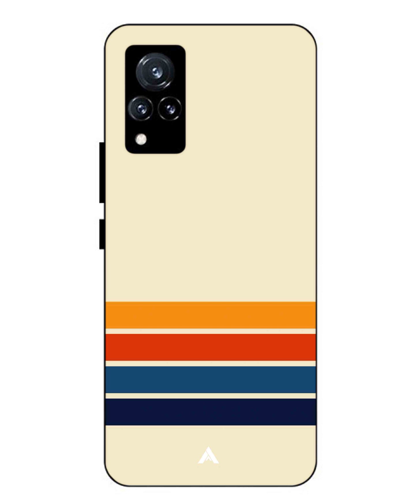 Stripe Pattern 12 Metal Back Cover Phone Case for Vivo v21