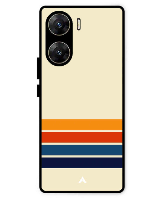 Stripe Pattern 12 Metal Back Cover Phone Case for Vivo v29e