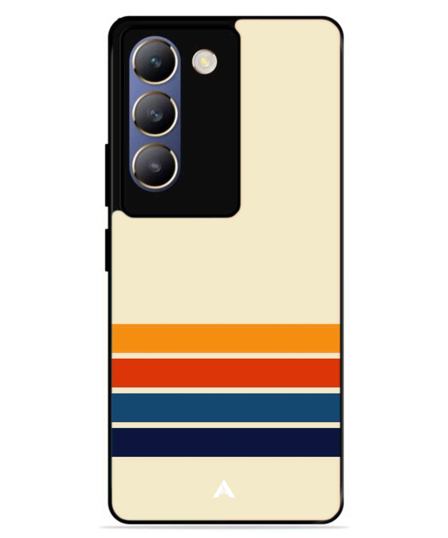 Stripe Pattern 12 Metal Back Cover Phone Case for Vivo v30 Lite