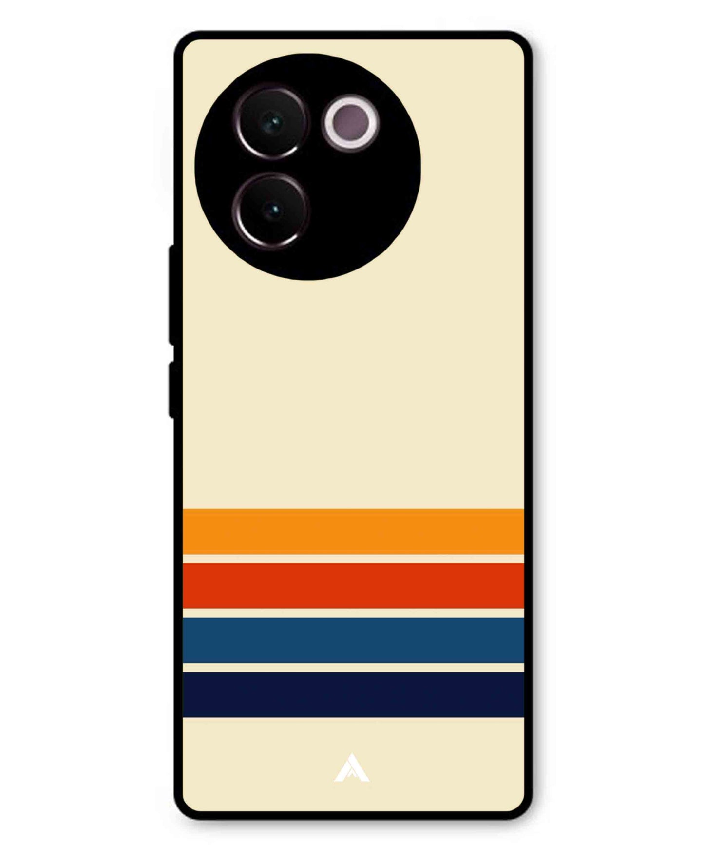 Stripe Pattern 12 Metal Back Cover Phone Case for Vivo v30e