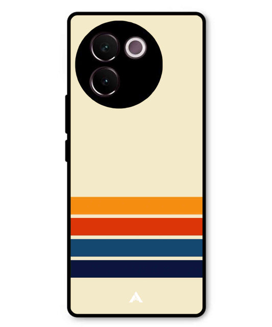 Stripe Pattern 12 Metal Back Cover Phone Case for Vivo v30e