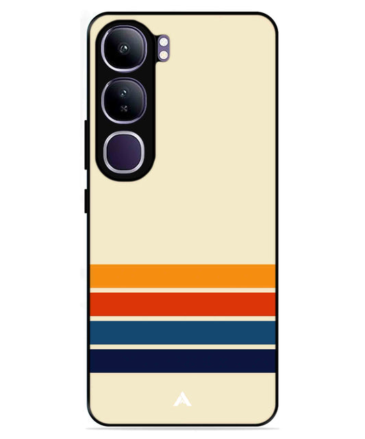 Stripe Pattern 12 Metal Back Cover Phone Case for Vivo v40 Lite