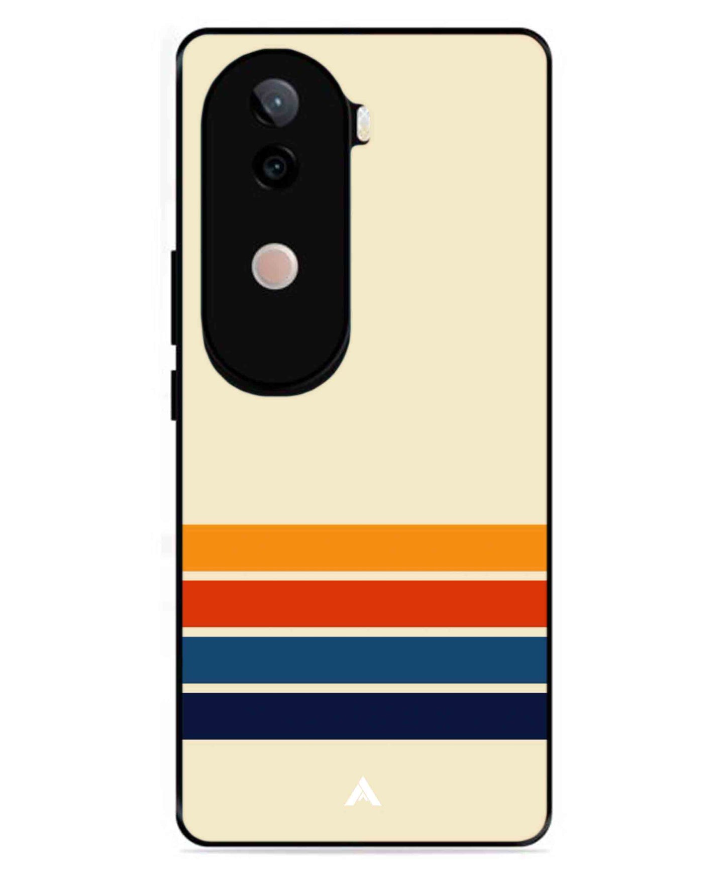 Stripe Pattern 12 Metal Back Cover Phone Case for Vivo v40e