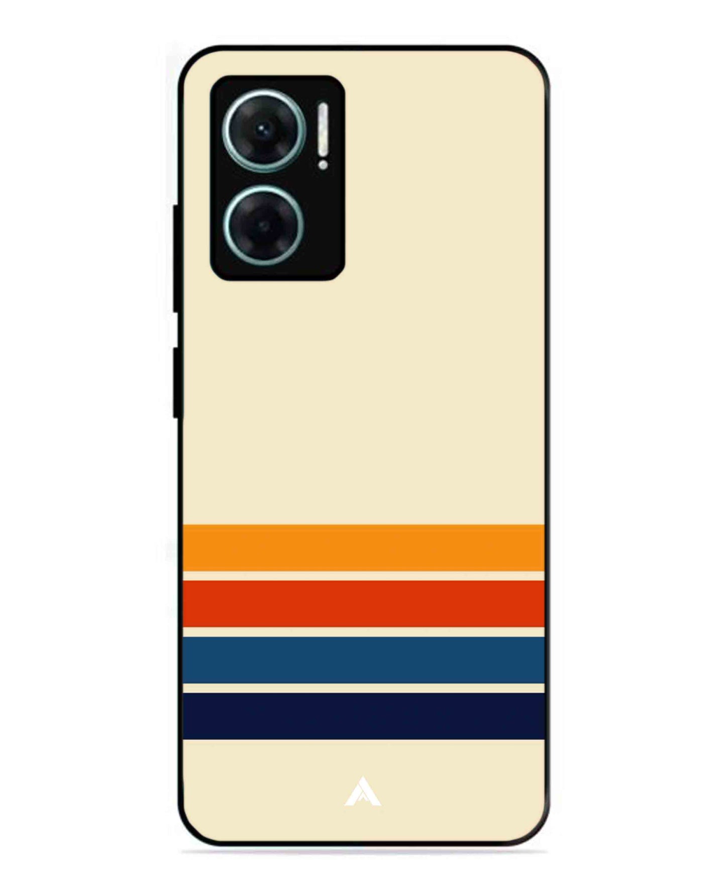 Stripe Pattern 12 Metal Back Cover Phone Case for Xiaomi Redmi 11 Prime 5G
