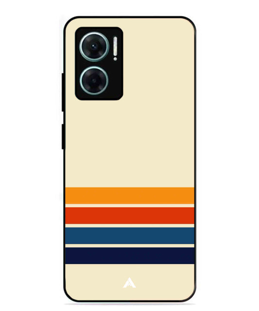 Stripe Pattern 12 Metal Back Cover Phone Case for Xiaomi Redmi 11 Prime 5G