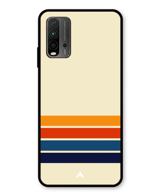 Stripe Pattern 12 Metal Back Cover Phone Case for Xiaomi Redmi 9 Power