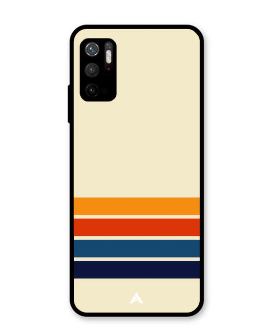 Stripe Pattern 12 Metal Back Cover Phone Case for Xiaomi Redmi Note 10T