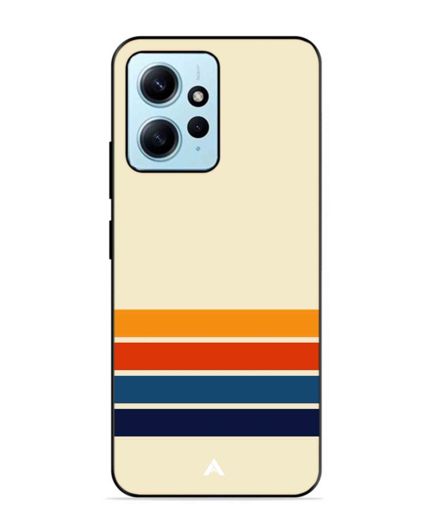 Stripe Pattern 12 Metal Back Cover Phone Case for Xiaomi Redmi Note 12 4G