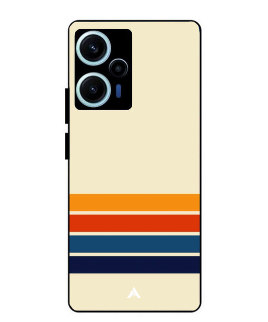 Stripe Pattern 12 Metal Back Cover Phone Case for Xiaomi Redmi Note 12 Turbo