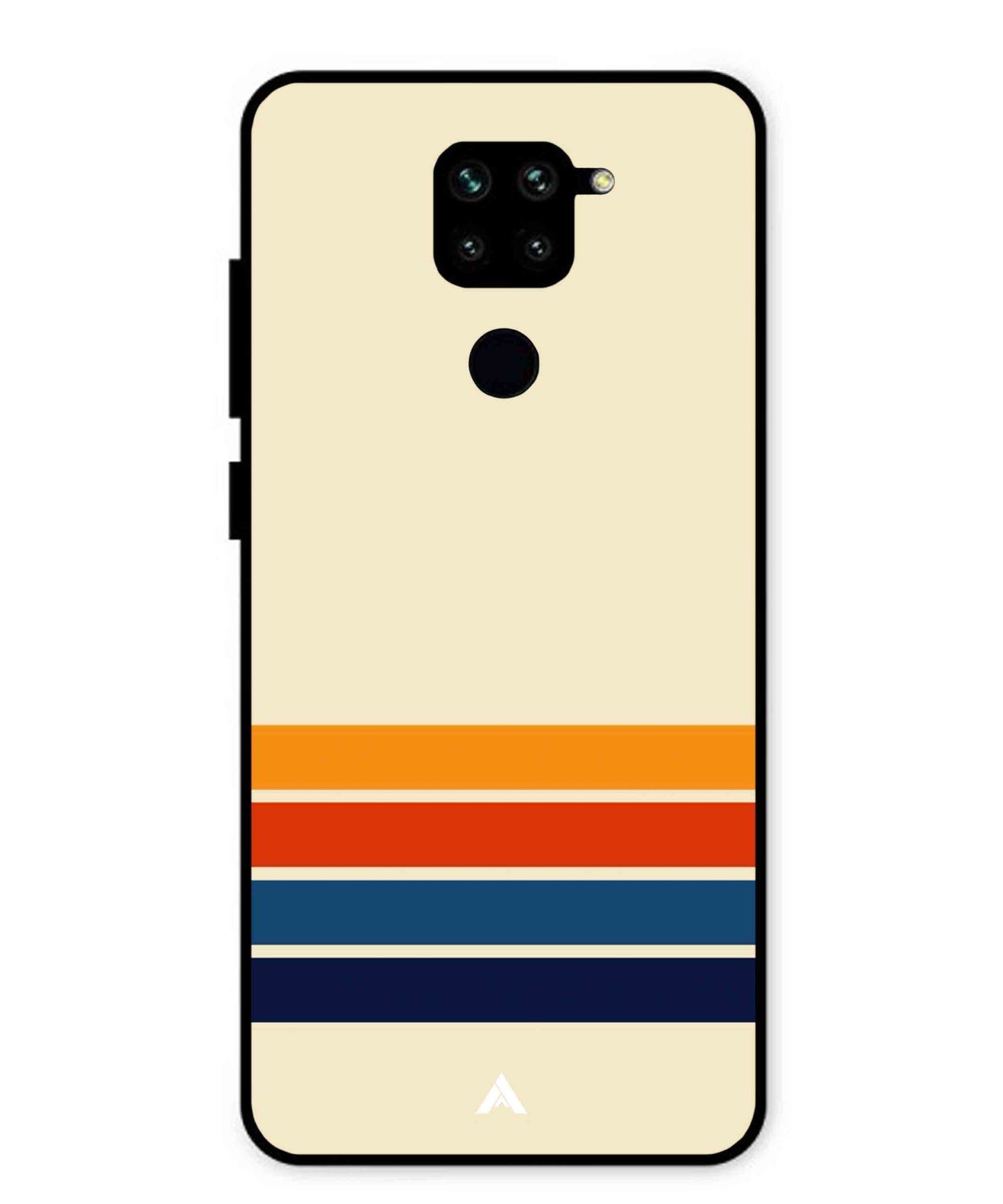 Stripe Pattern 12 Metal Back Cover Phone Case for Xiaomi Redmi Note 9