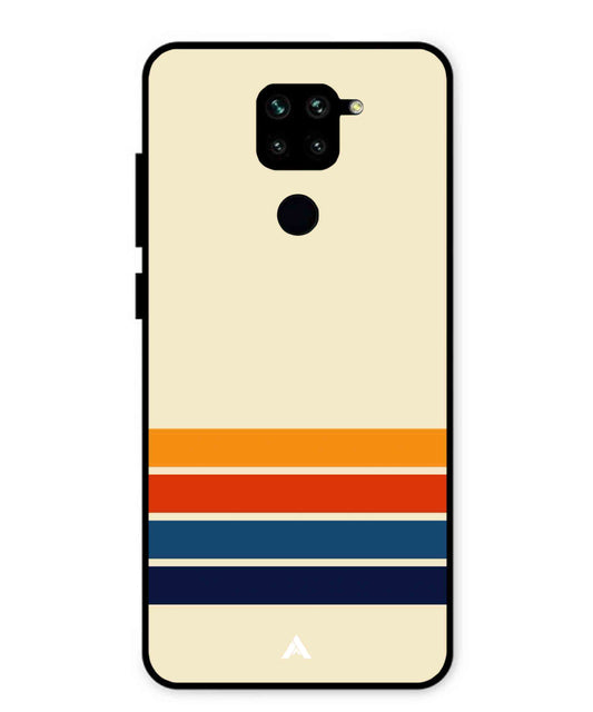 Stripe Pattern 12 Metal Back Cover Phone Case for Xiaomi Redmi Note 9