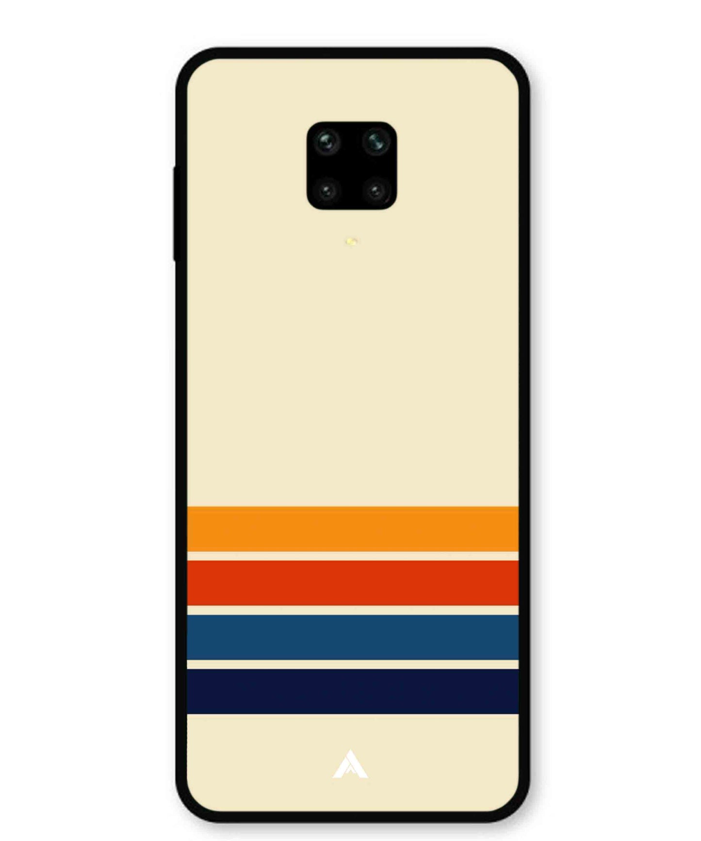 Stripe Pattern 12 Metal Back Cover Phone Case for Xiaomi Redmi Note 9 Pro