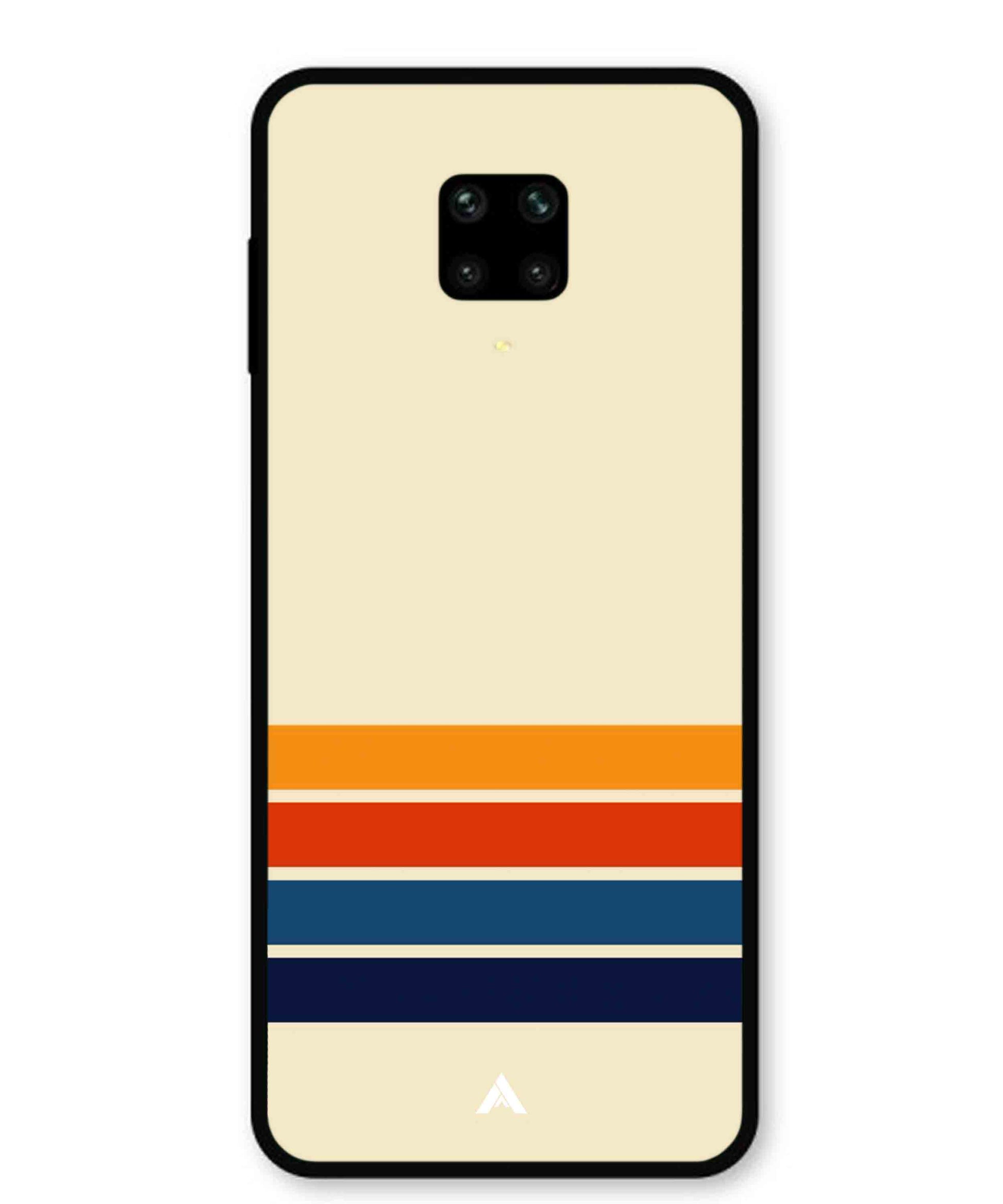 Stripe Pattern 12 Metal Back Cover Phone Case for Xiaomi Redmi Note 9 Pro
