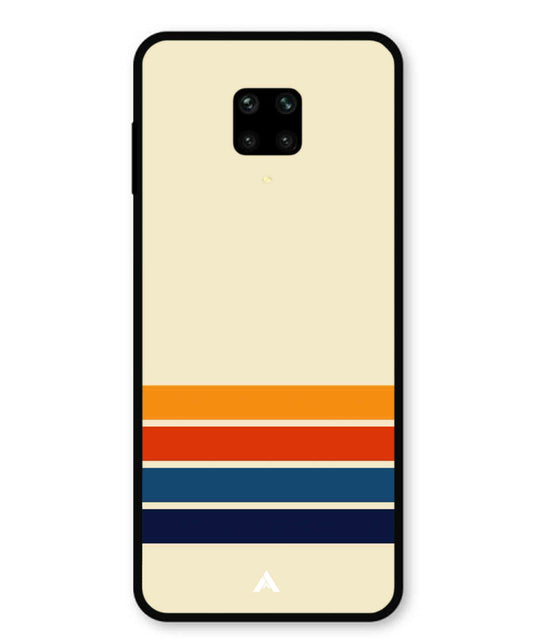 Stripe Pattern 12 Metal Back Cover Phone Case for Xiaomi Redmi Note 9 Pro Max
