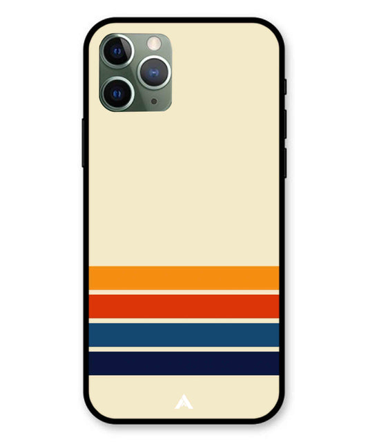 Stripe Pattern 12 Metal Back Cover Phone Case for iPhone 11 Pro