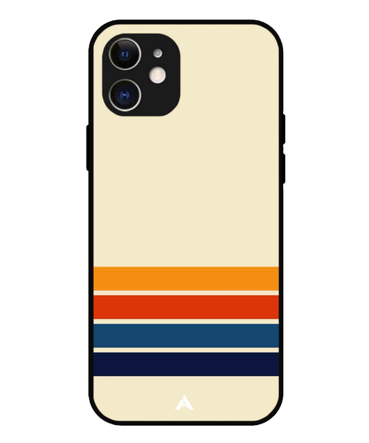 Stripe Pattern 12 Metal Back Cover Phone Case for iPhone 12