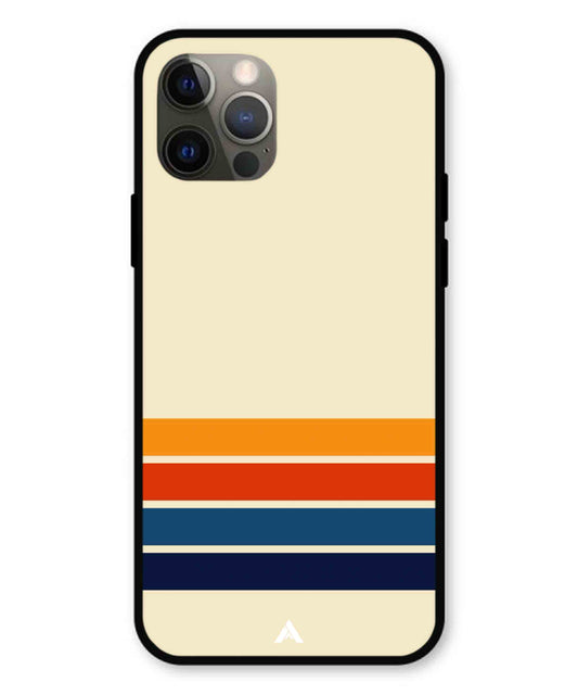 Stripe Pattern 12 Metal Back Cover Phone Case for iPhone 12 Pro
