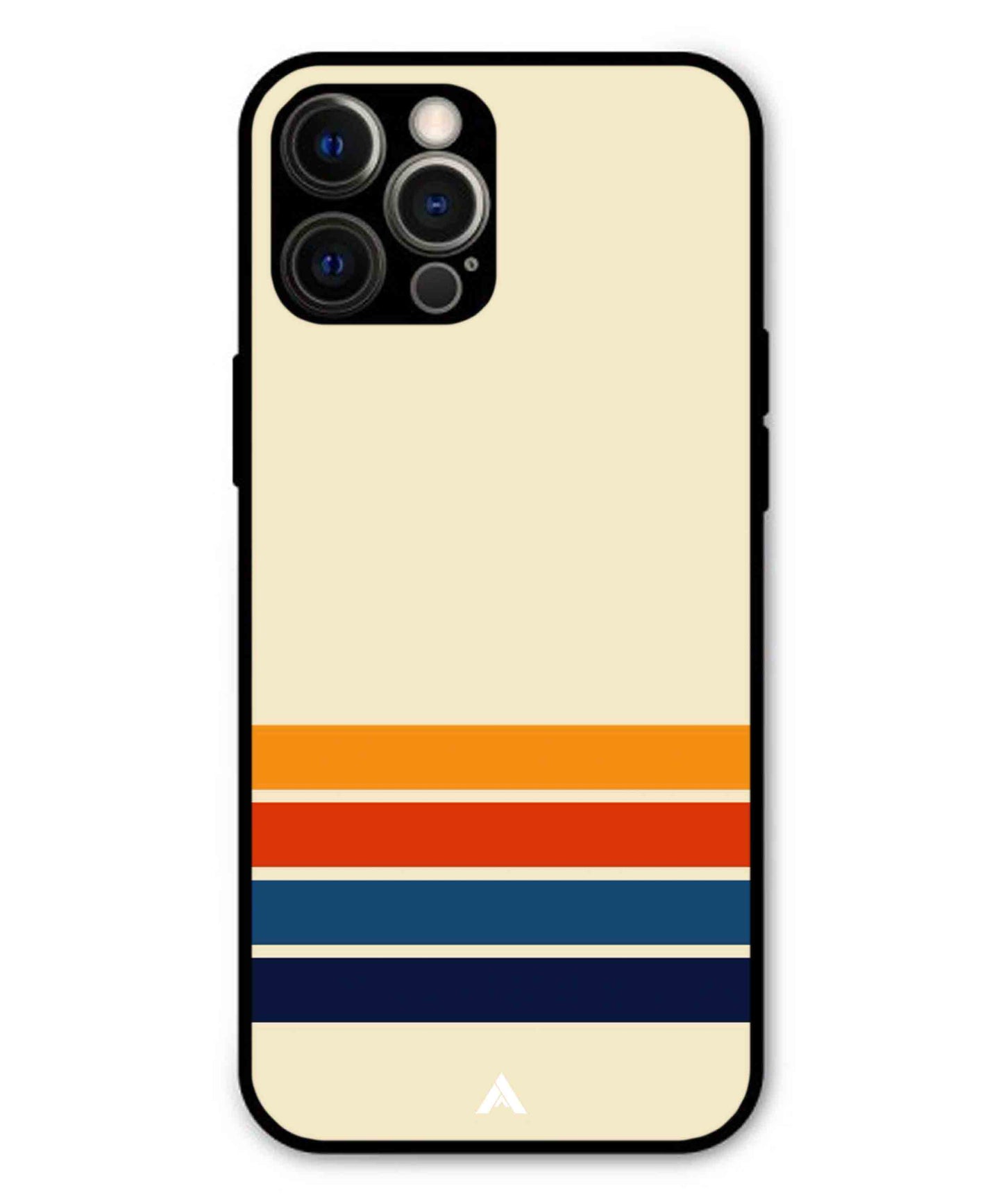 Stripe Pattern 12 Metal Back Cover Phone Case for iPhone 12 Pro Max